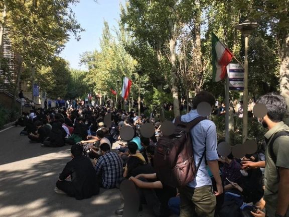 A protest by students at Dentistry Faculty of Tehran University of Medical Sciences in October 2022