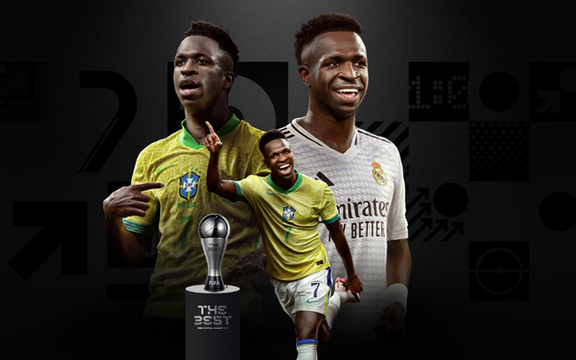 «د بست» در دستان فوقستاره رئال؛ وینیسیوس، برنده جایزه برترین فوتبالیست سال ۲۰۲۴ فیفا