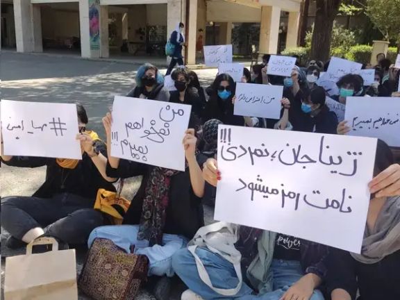 Students stage protests following the killing of Mahsa Amini in police custody in 2022