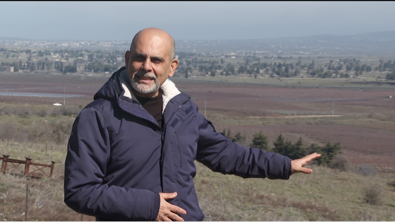 Iran International correspondent Babak Itzhaki at the Golan Heights. February 10, 2022