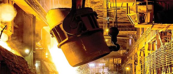 A steel mill producing valuable exports for Iran's cash-strapped economy.