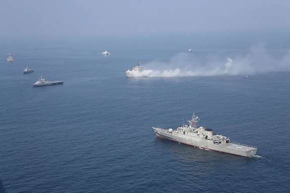 Iran's navy in joint drills with Russian warships. February 17, 2021