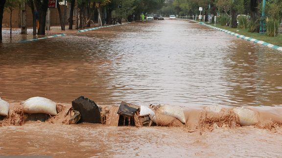 Flood in Yazd located in the arid region of central Iran. July 29, 2022