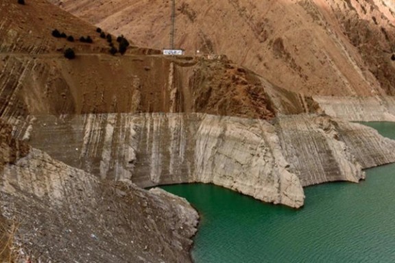 A view from Amir Kabir dam, also known as Karaj dam, a multi-purpose dam to provide tap water for the capital alongside agricultural development in Karaj
