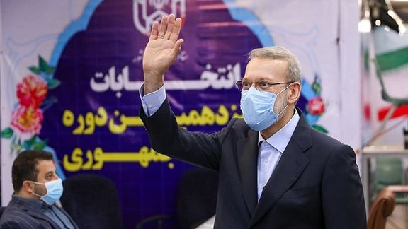 Ali Larijani registering his candidacy to run for the June 2021 presidential election.