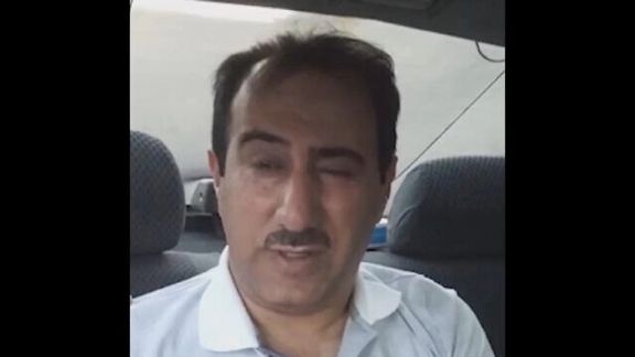 A screengrab from Mansour rasouli during his alleged interrogation.