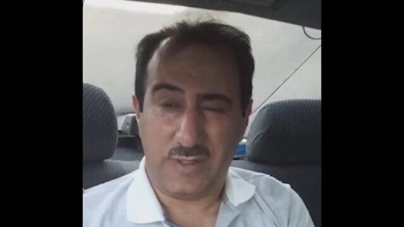 A screengrab from Mansour rasouli during his alleged interrogation.