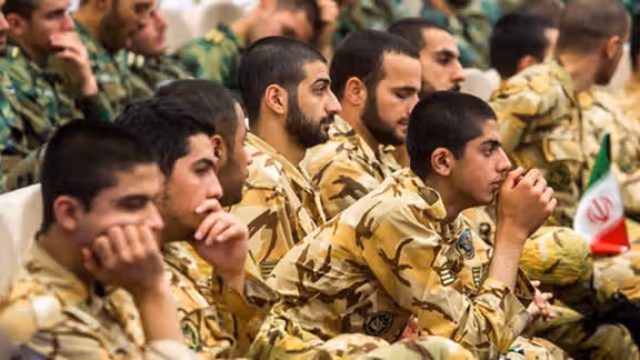 A group of conscripts in Iran.