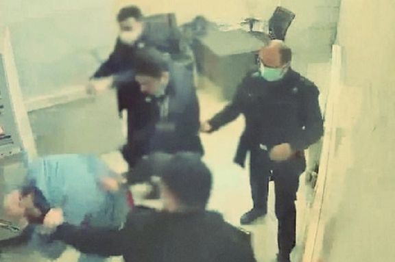 CCTV footage released last year from inside Evin prison by 'Edalat-e Ali' hacking group showing guards beating an inmate.