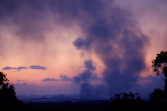 Smoke rises above Gaza, as seen from southern Israel, amid the ongoing conflict between Israel and the Palestinian group Hamas, November 15, 2023.