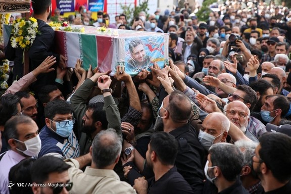 The funeral service for Colonel Hassan Sayyad-Khodaei, a member of IRGC’ Quds Force