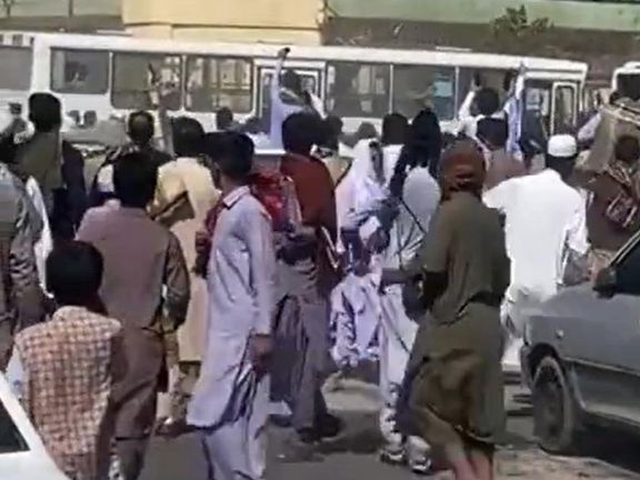 Protesters in Zahedan in October 2022