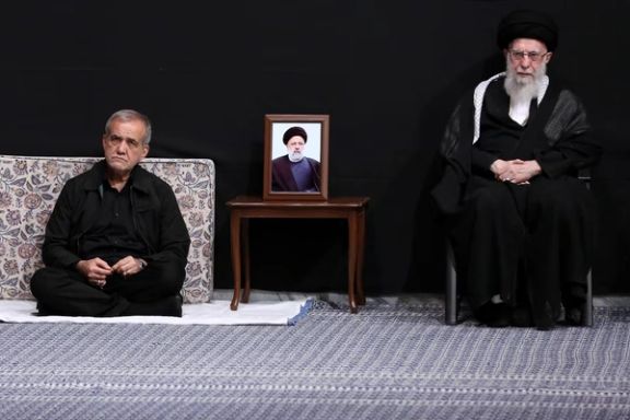 Iran's 85-year-old Supreme Leader Ali Khamenei (right) and President Masoud Pezeshkian