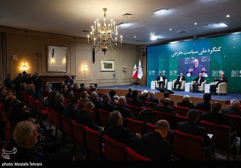 A scene from a foreign policy event in Tehran on February 8, 2026 
