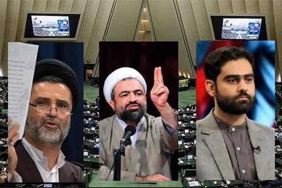 Mahmoud Nabavian, Hamid Rasaei, and Amir-Hossein Sabeti, three ultra-hardliner lawmakers of the Iranian Parliament