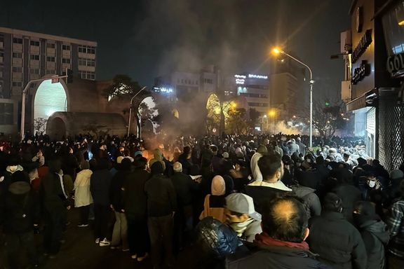 Anti-government protesters gather in the streets of Tehran during nationwide unrest in January 2026.