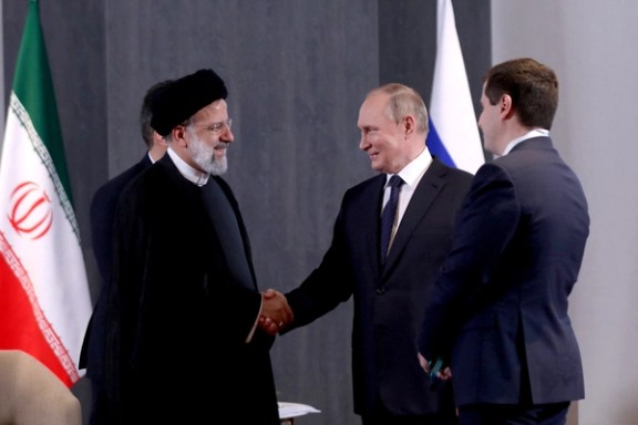 Russia's Vladimir Putin with Iran's Ebrahim Raisi in September 2022