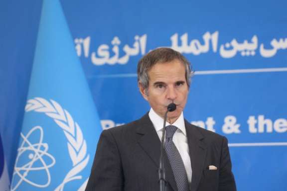 International Atomic Energy Agency (IAEA) Director General Rafael Grossi looks on during a news conference with Head of Iran's Atomic Energy Organization Mohammad Eslami as they meet in Tehran, Iran, March 4, 2023