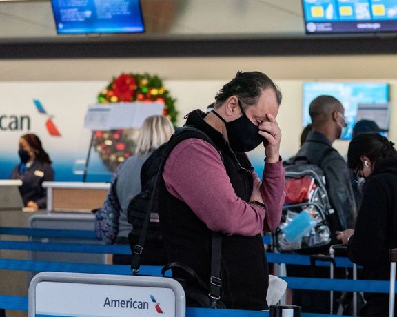 با افزایش موارد ابتلا به سویه اومیکرون روز دوشنبه بیش از یک هزار پرواز در آمریکا لغو شد