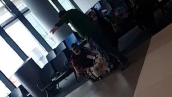 A photo taken in the airport showing the Ghalibaf family