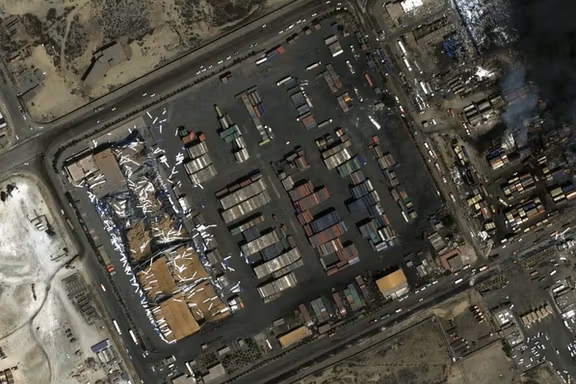 Area No. 2: the roof of the Khazar Qeshm warehouse, adjacent to the Sina premises, has been completely destroyed