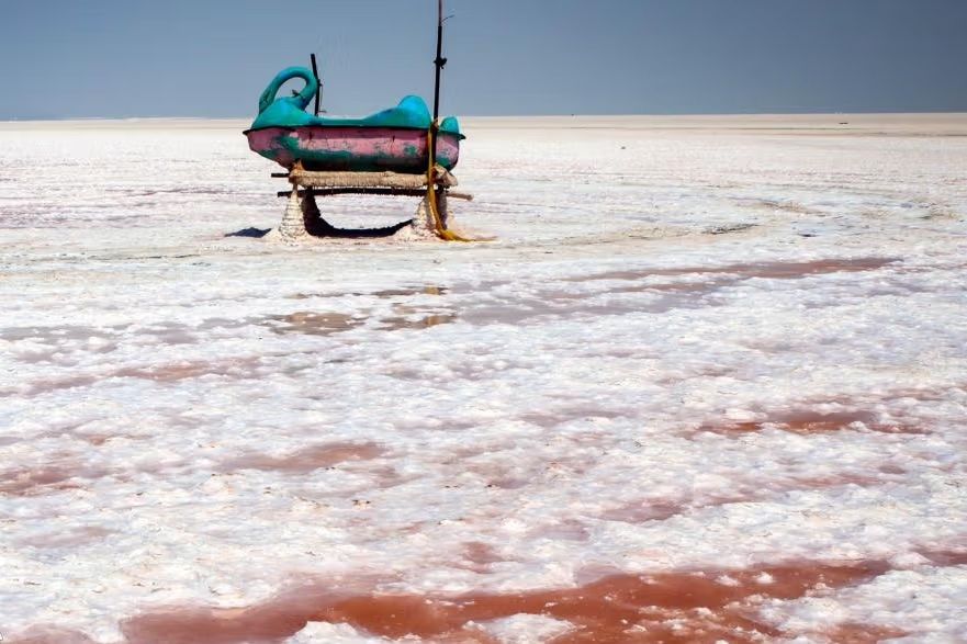 Lake Urmia in northwestern Iran