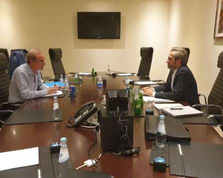 EU negotiator Enrique Mora and Iran's Ali Bagheri-Kani meeting in Doha, June 28, 2022