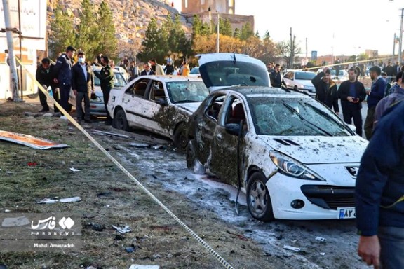 The aftermath of a twin bombing at a gathering commemorating the former IRGC commander Qassem Soleimani, Kerman, Iran, January 3, 2024