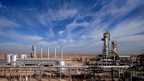 An oil installation in Iran's Khuzestan province.