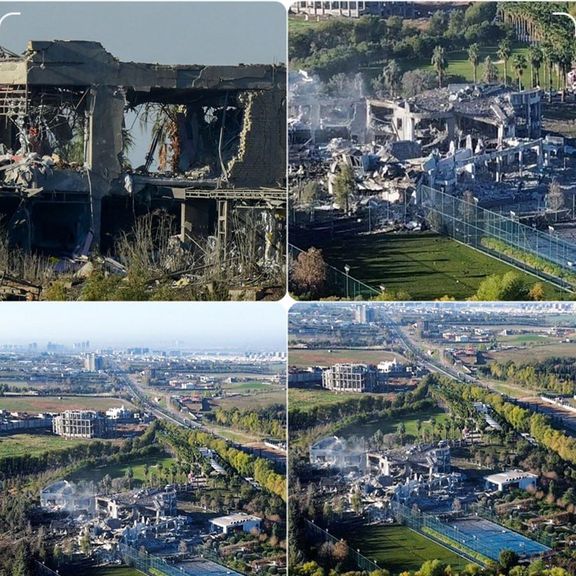 A combo picture of the aftermath of Iran’s attack on Erbil, Iraqi Kurdistan (January 2024)