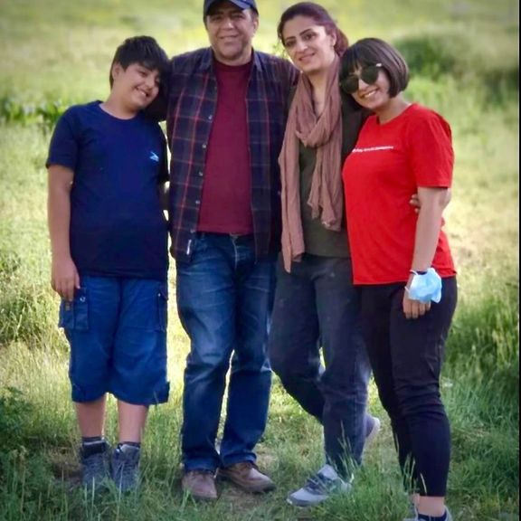 Young poet Parnia Abbasi and her family