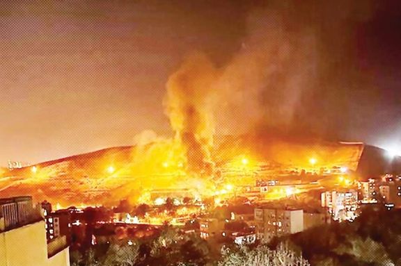 تصویری از آتشسوزی زندان اوین