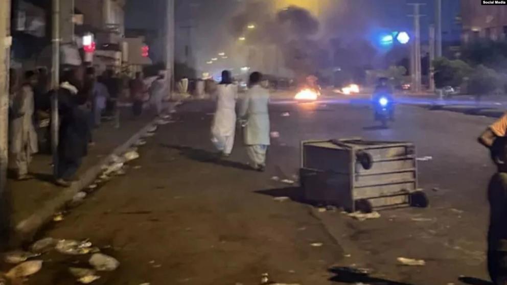 Protests in the city of Zahedan, the provincial capital of southeastern province of Sistan and Baluchestan 