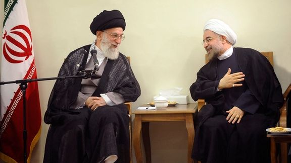Islamic Republic’s Supreme Leader Ali Khamenei (left) and former President Hassan Rouhani