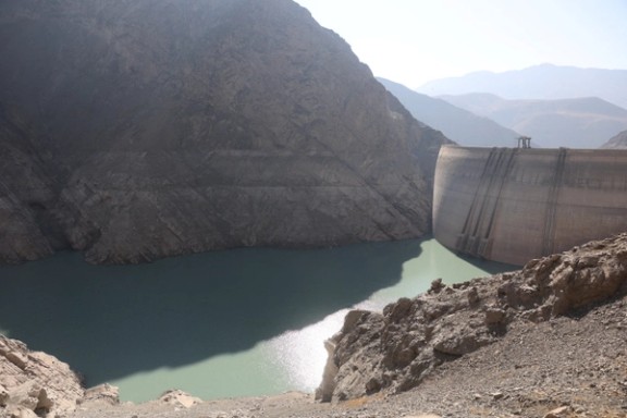 The depleted Amirkabir dam in Tehran, November 11.