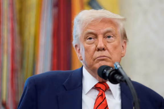 US President Donald Trump speaks during a swearing-in ceremony of Special Envoy Steve Witkoff in the Oval Office at the White House in Washington, May 6, 2025