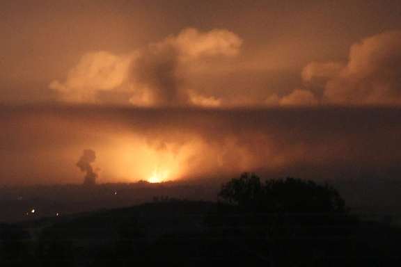 Huge explosion in Gaza as 200 Israeli warplanes attacks Hamas targets on October 27, 2023