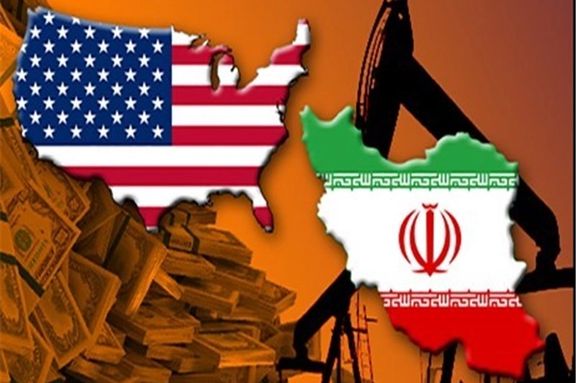 Graphic symbolizing US sanctions on Iran.