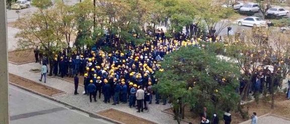 An strike by Iranian workers at a steel company