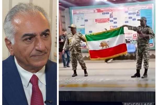 شاهزاده رضا پهلوی: برافراشتن پرچم شیر و خورشید به دست نظامیان تصویر شجاعت روزافزون ملت است