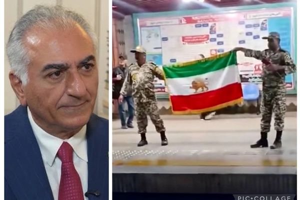 شاهزاده رضا پهلوی: برافراشتن پرچم شیر و خورشید به دست نظامیان تصویر شجاعت روزافزون ملت است