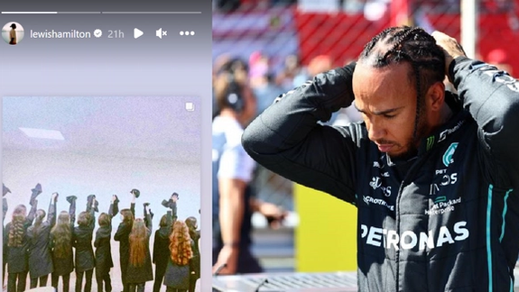 ادای احترام لوییس همیلتون قهرمان ۷ دوره فرمول ۱ به زنان ایرانی