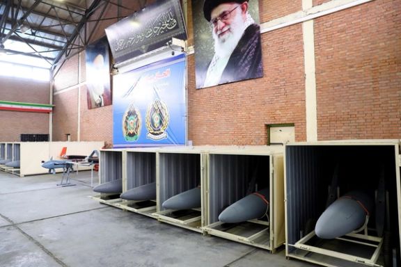 Drones are seen at a site at an undisclosed location in Iran, in this handout image obtained on April 20, 2023.