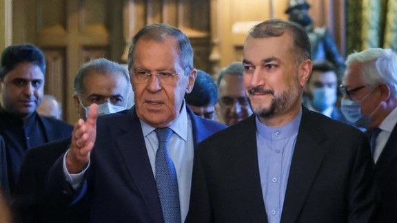 Iranian and Russian foreign ministers in Moscow, August 31, 2022
