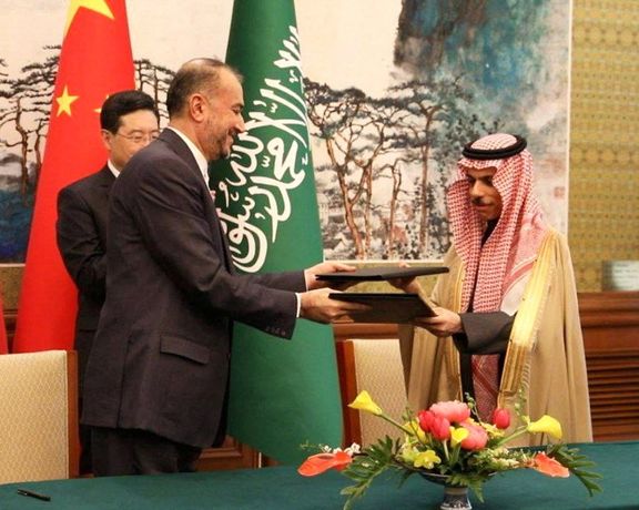 وزیران خارجه ایران و عربستان سعودی در اولین دیدار پس از هفت سال یک بیانیه مشترک امضا کردند