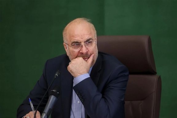 Iran's Presidential candidate and Parliament Speaker Mohammad Bagher Ghalibaf