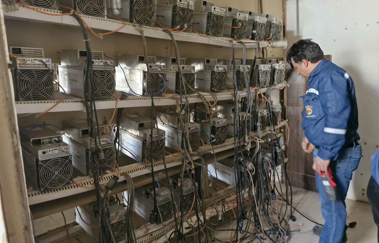 File photo of a cryptocurrency mining farm in Iran