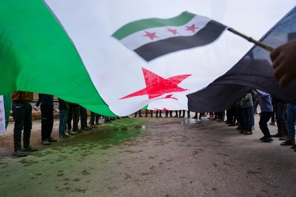 مخالفان اسد در ادلب در سیزدهمین سالگرد قیام سوریه تظاهرات کردند