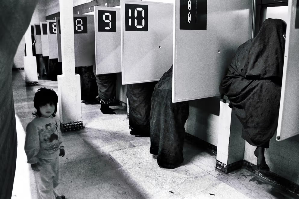 The visitation area of the women’s ward at Evin Prison in Tehran - Photo by Maggie Parvaneh