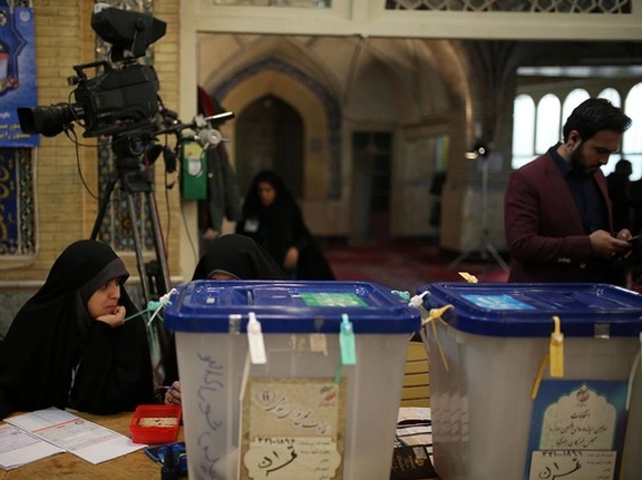 A polling station in Tehran during an election